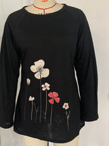Ladies T-Shirt With Loose Round Neck And Casual Style