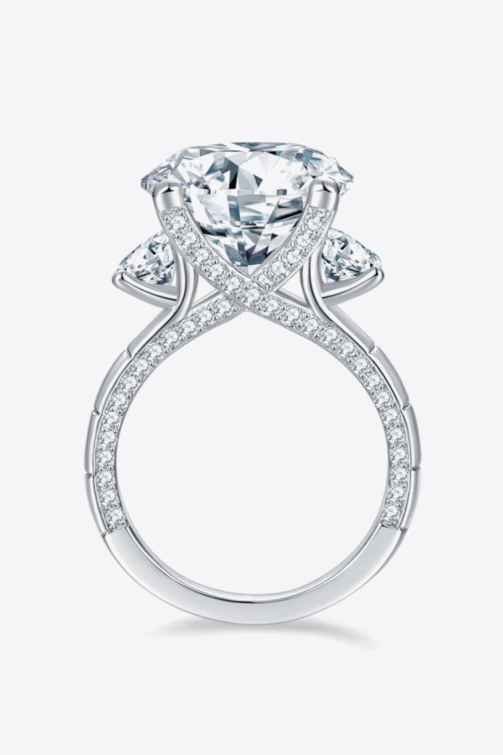 Opulence Emporion's - 8.6 Carat Moissanite Platinum-Plated Ring
