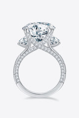 Opulence Emporion's - 8.6 Carat Moissanite Platinum-Plated Ring