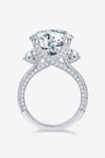 Opulence Emporion's - 8.6 Carat Moissanite Platinum-Plated Ring