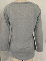 Ladies T-Shirt With Loose Round Neck And Casual Style
