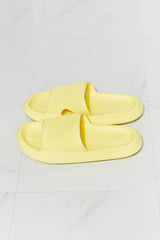 MMShoes Arms Around Me Open Toe Slide in Yellow