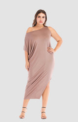 Women's Solid Color Irregular Long Dress