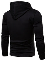 Men's Solid Color Slim Fit Hooded Long Sleeve Sweatshirt
