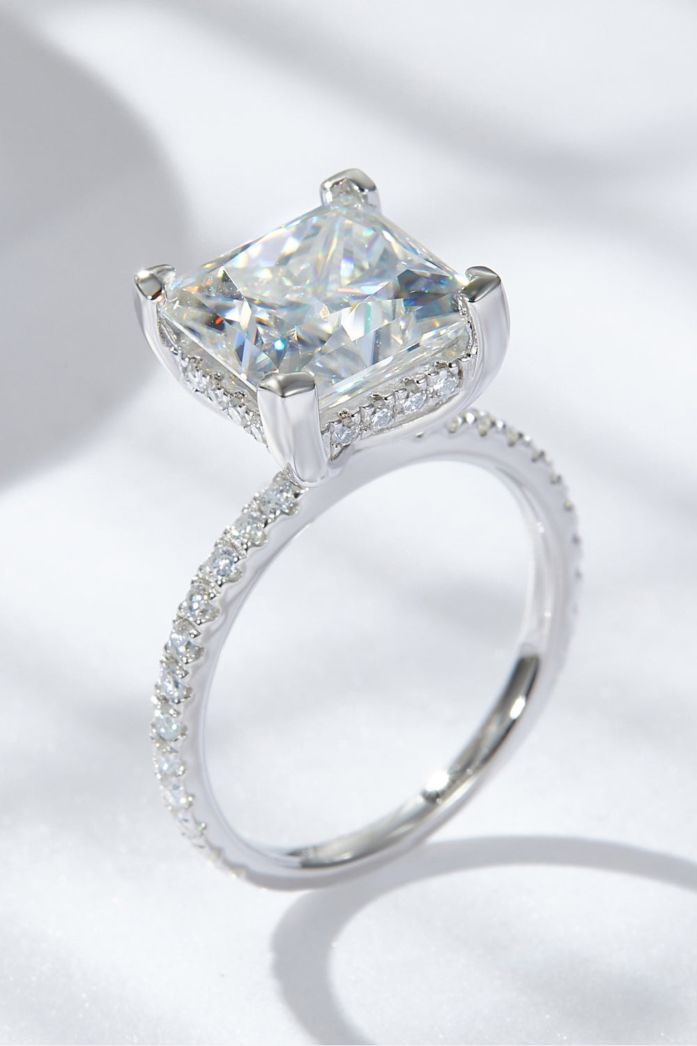 Opulence Emporion's - 5.52 Carat Moissanite Side Stone Ring