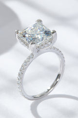 Opulence Emporion's - 5.52 Carat Moissanite Side Stone Ring