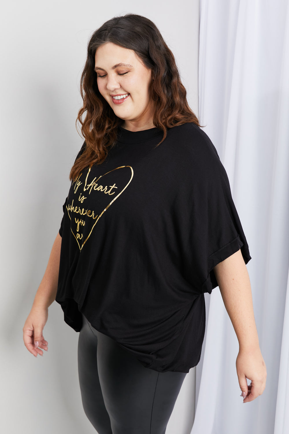 Opulence EmpórionBlumin Apparel Full Size Graphic Dolman Sleeve Longline Top
