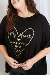Opulence EmpórionBlumin Apparel Full Size Graphic Dolman Sleeve Longline Top