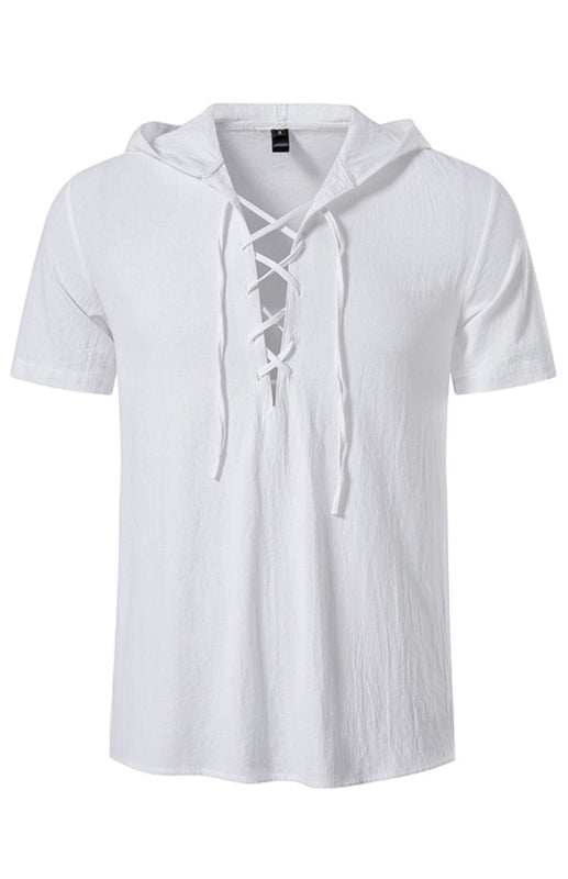 The Stylish Solid Color Hooded T-Shirt for Men