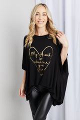 Opulence EmpórionBlumin Apparel Full Size Graphic Dolman Sleeve Longline Top