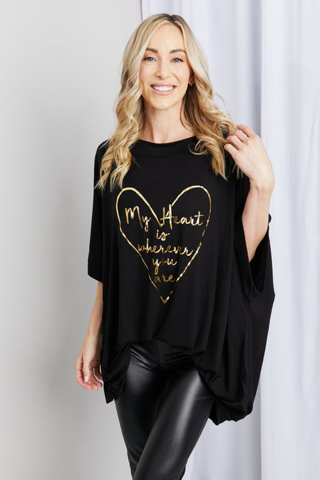 Opulence EmpórionBlumin Apparel Full Size Graphic Dolman Sleeve Longline Top