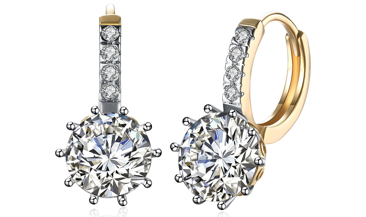 Blush Opulence Oval Morganite Earrings - 2.60 CTTW in 14K White Gold Finish