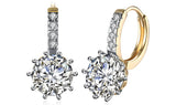 Blush Opulence Oval Morganite Earrings - 2.60 CTTW in 14K White Gold Finish
