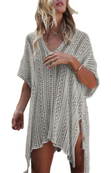 $44.98 Crochet Knitted Tassel Tie Kimono Beachwear
