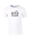 Men's COUCH POTATO Print Short Sleeve Round Neck T-Shirt Parent-child Wear