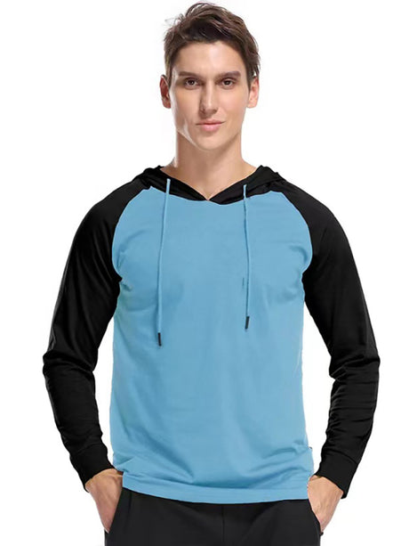 Men's contrast sleeve hoodies & sweatshirts