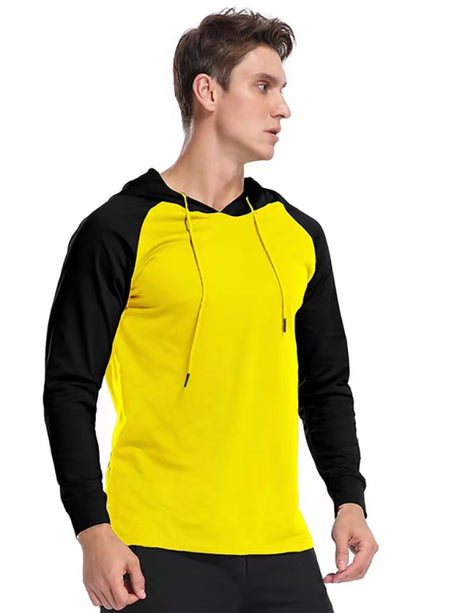Men's contrast sleeve hoodies & sweatshirts