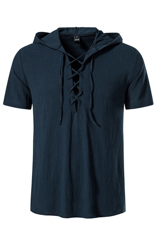 The Stylish Solid Color Hooded T-Shirt for Men