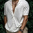 Casual loose knit short sleeve shirt