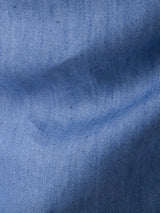 Men’s Solid Color Contrast Collar Long Sleeve Denim Shirt