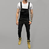 Men's Garment Dyed Denim Carpenter Overalls