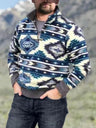 Men's Retro Geometric Print Fleece Sweatshirts