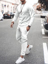 Men's Solid Color Sweatshirt And Sweatpant Two Piece Sets