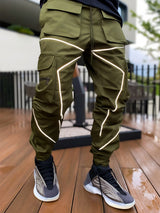 Men's Multi-pocket Line Design Cargo Pants