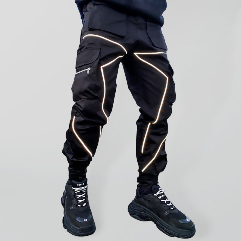 Men's Multi-pocket Line Design Cargo Pants