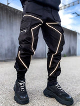 Men's Multi-pocket Line Design Cargo Pants