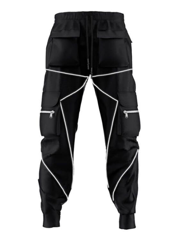 Men's Multi-pocket Line Design Cargo Pants