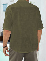 New Arrival Men's Comfortable Casual Linen Shirt With Long Sleeves