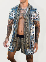 Men's Hawaiian Shirt And Shorts Set 3 Tropical Prints Great Casual Streetwear