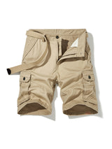Men's Belted Double Pocket Cargo Shorts