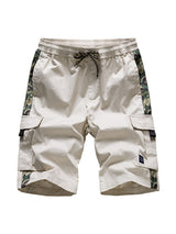 Men's Elastic Waist Drawstring Pocket Cargo Shorts
