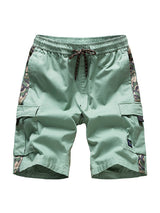 Men's Elastic Waist Drawstring Pocket Cargo Shorts