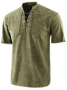 Men's Contrast Lacing Crewneck T-shirt