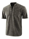 Men's Contrast Lacing Crewneck T-shirt