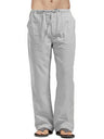 Men's Solid Color Linen Blend Drawstring Pants