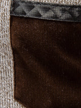 Men's stand-up collar thickened patchwork half-zip lapel sweater pullover sweater