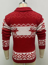 Men's Christmas jacquard sweater button cardigan sweater
