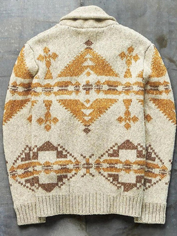 Men's Christmas jacquard sweater button cardigan sweater