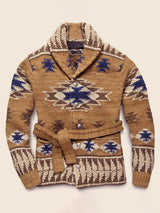 Men's Christmas jacquard sweater button cardigan sweater