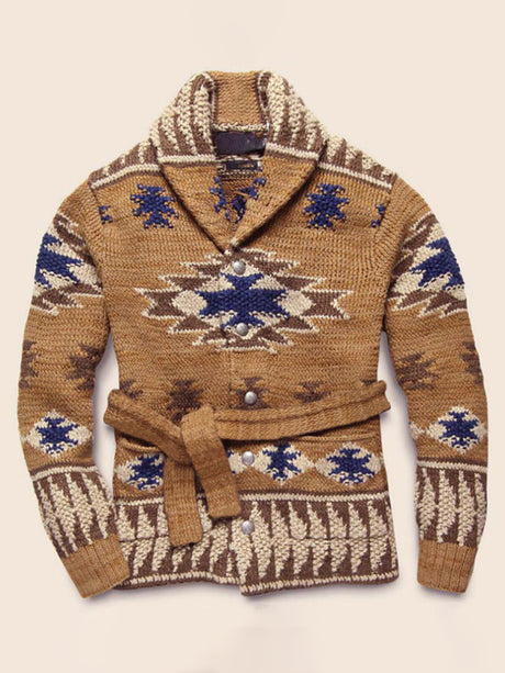 Men's Christmas jacquard sweater button cardigan sweater