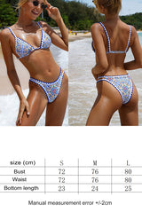 Women's Printed Bikini Split Swimsuit