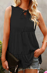 Ladies Spring/Summer Fashion Ruffled Loose Casual T-Shirt Tops