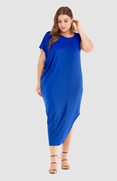Women's Solid Color Irregular Long Dress