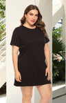 Women's Striped Colorblock Crewneck Dress