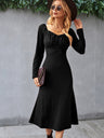 Women's Cinched Neckline Front Cross Maxi Dress