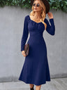 Women's Cinched Neckline Front Cross Maxi Dress